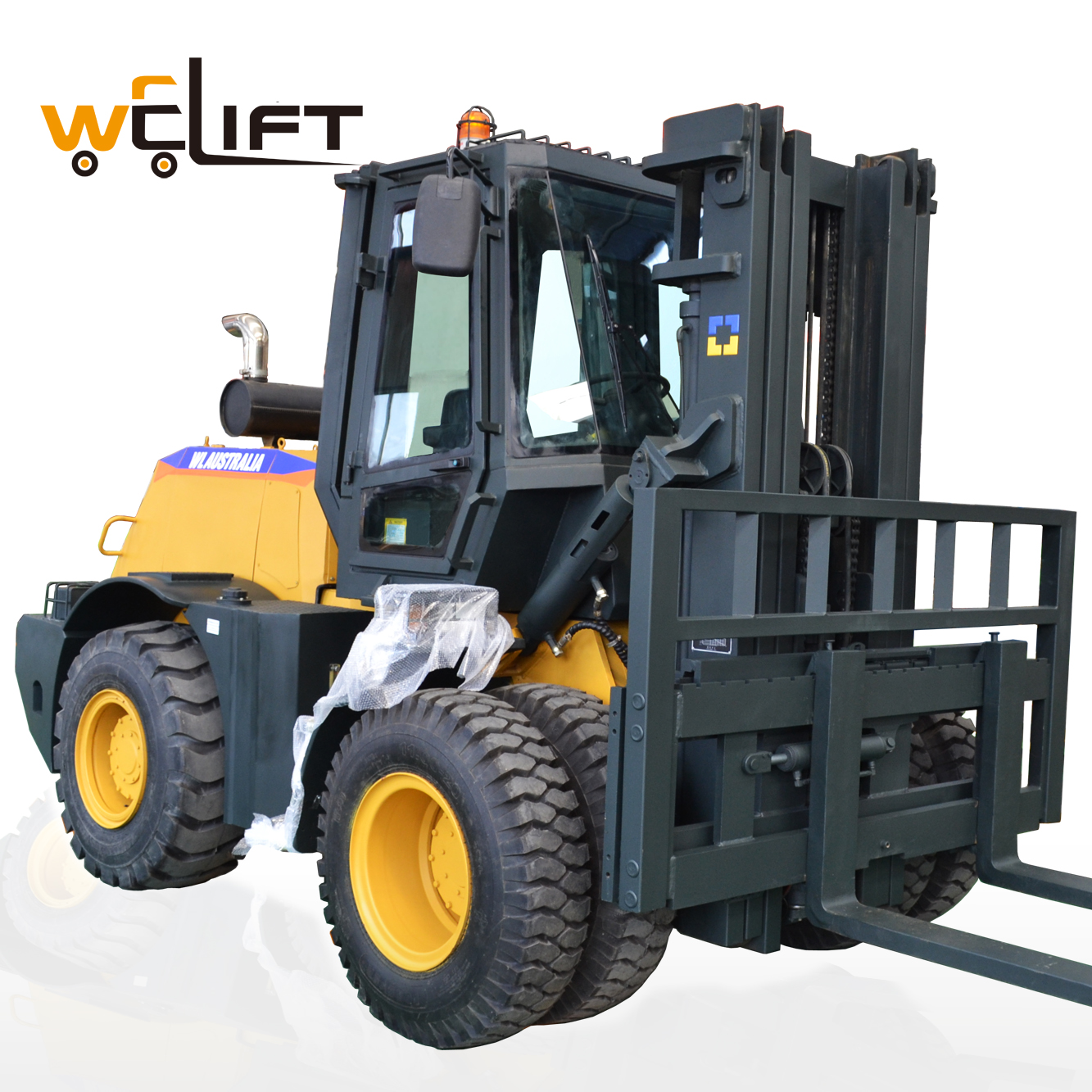 Rough terrain forklift 7 tons 4 wheel drive off road forklift 