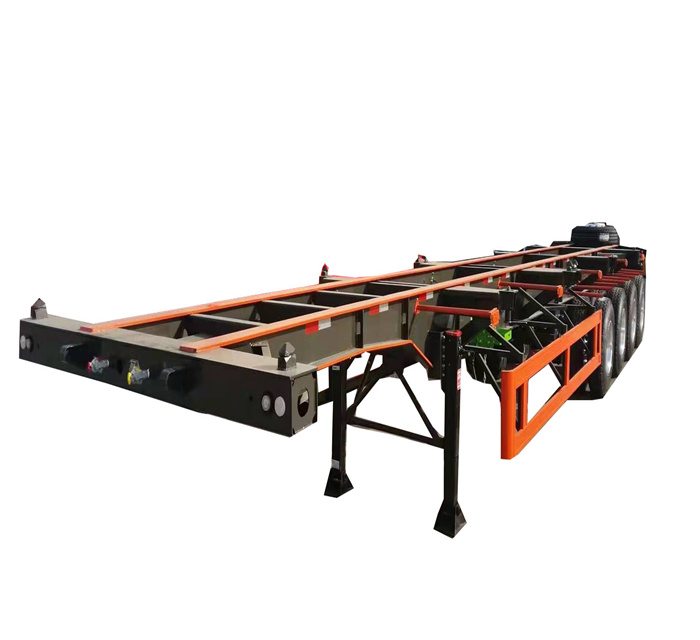 12m tri axle 40ft tank container chassis trailer skeletal trailer manufacturers skeleton container semi trailer for sale