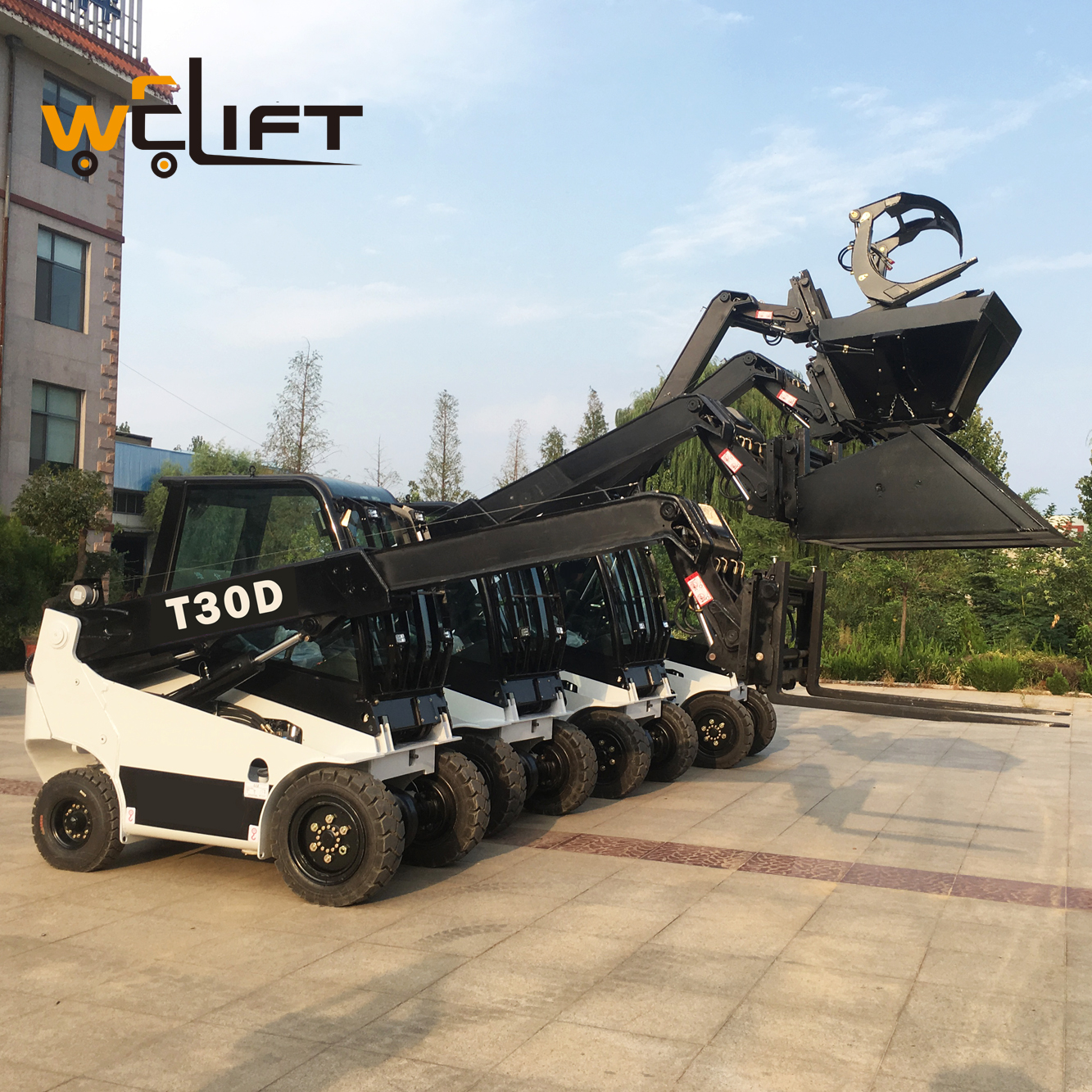 Small Telehandler telescopic forklift with different attachments farm and agriculture machinery 2500kg 3000kg 