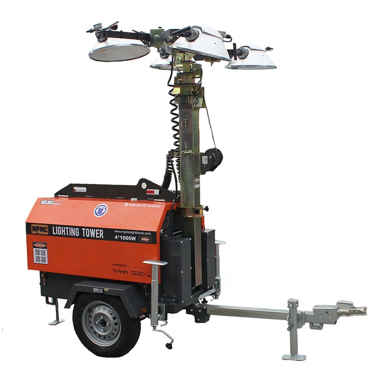 china AC 5000k 150lm/w Mobile Diesel Light Tower For Mining And Rail Way FOB Reference Price: