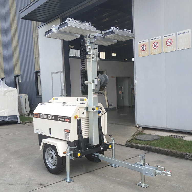 china AC 5000k 150lm/w Mobile Diesel Light Tower For Mining And Rail Way FOB Reference Price: