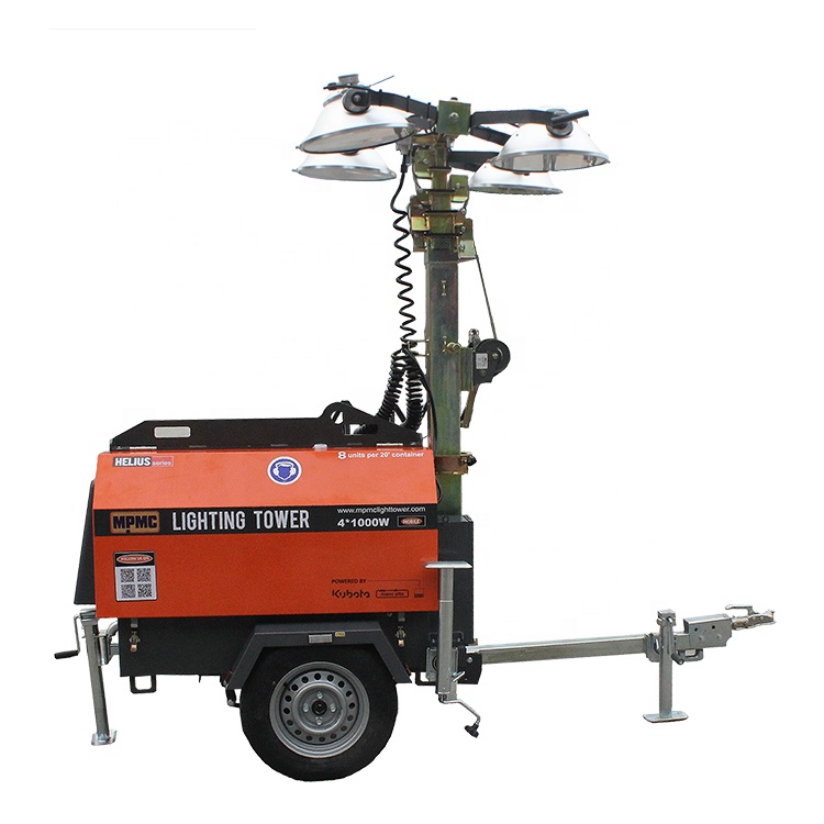 china AC 5000k 150lm/w Mobile Diesel Light Tower For Mining And Rail Way FOB Reference Price: