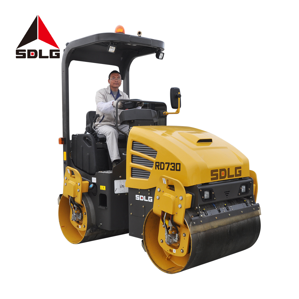 SDLG RD730 high quality full hydraulic double drum 3 ton road roller for alsphalt roads 