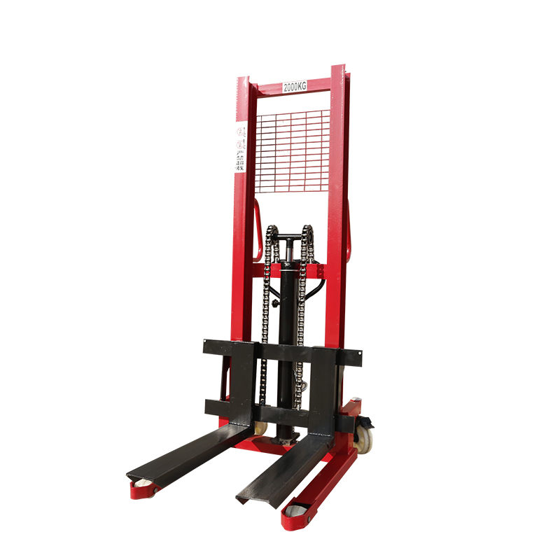 1.6m Capacity Hydraulic Hand Lift Manual Stacker With Adjustable Forks