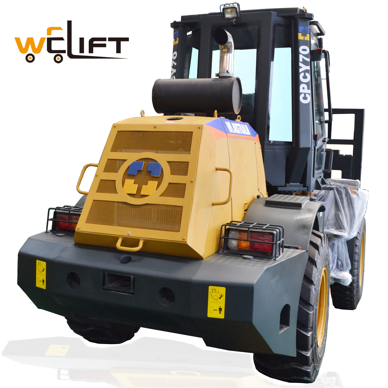 Rough terrain forklift 7 tons 4 wheel drive off road forklift 