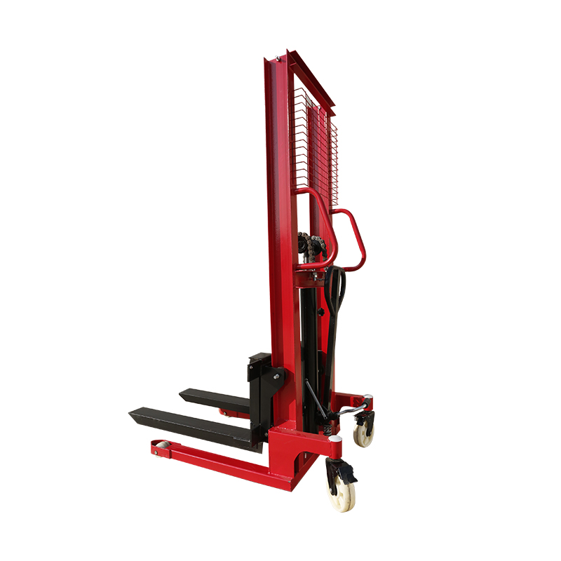 1.6m Capacity Hydraulic Hand Lift Manual Stacker With Adjustable Forks