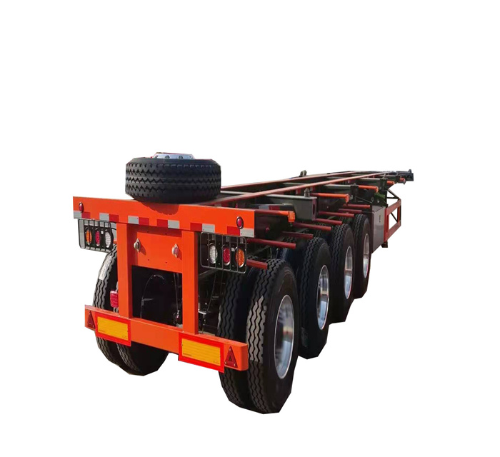 12m tri axle 40ft tank container chassis trailer skeletal trailer manufacturers skeleton container semi trailer for sale