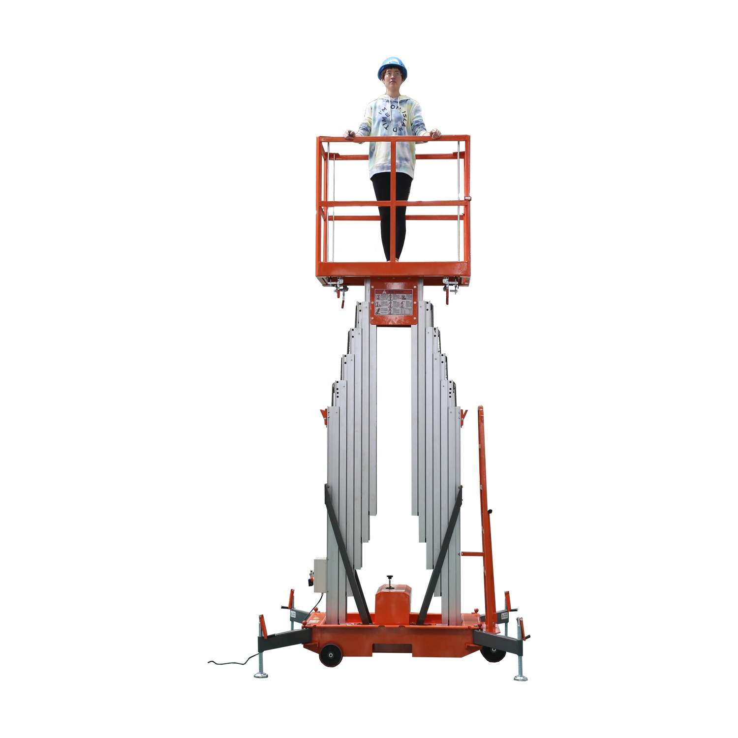 Double Masts Aluminum Hydraulic Man Lift with Ce Certificate