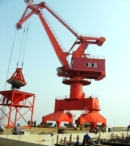 Maxtech mobile harbor marine shipyard portal Crane 