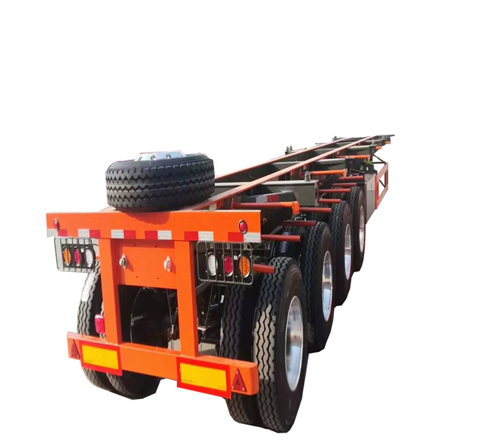 12m tri axle 40ft tank container chassis trailer skeletal trailer manufacturers skeleton container semi trailer for sale